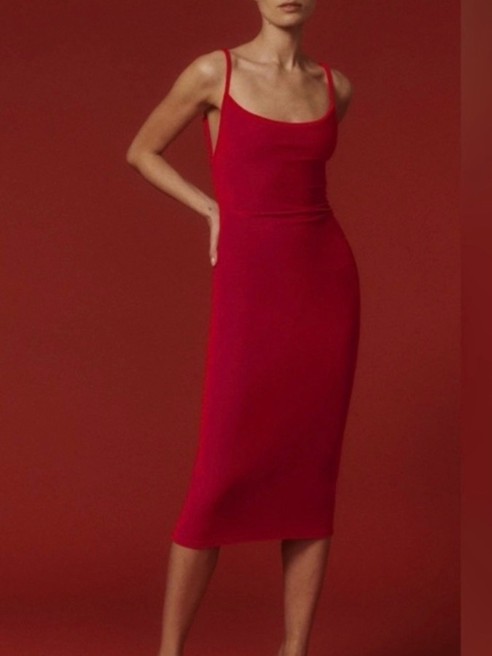 NWT REFORMATION Red Velvet Merel dress XL GORGEOUS!